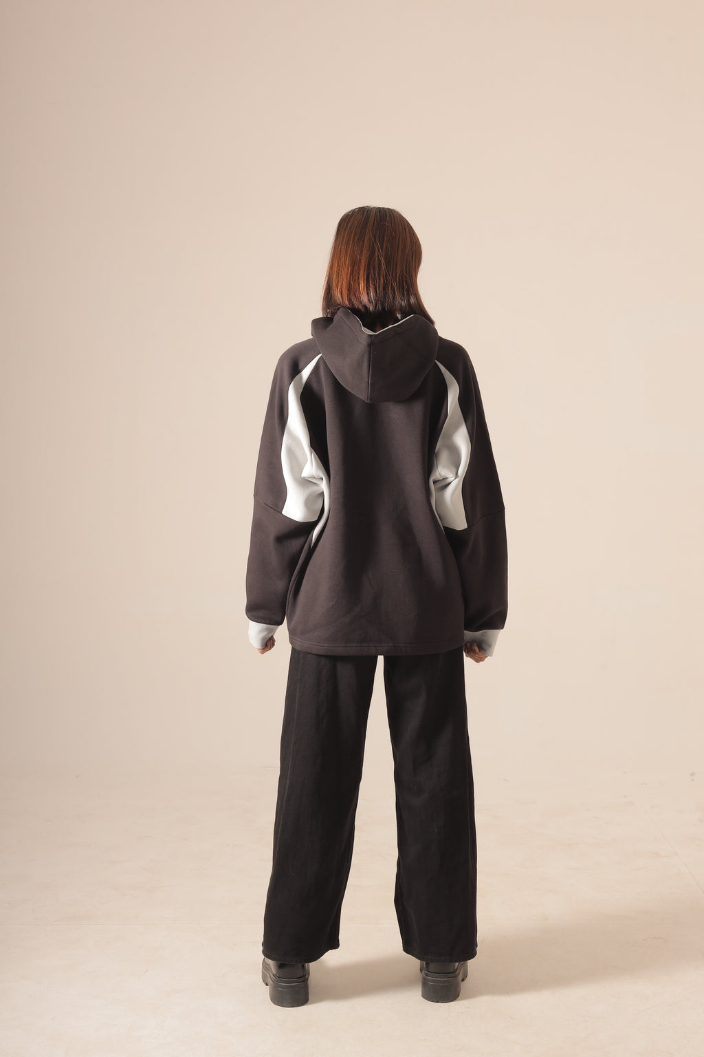 Black & Grey Unisex Oversize Hoodie V2